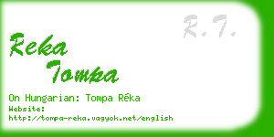 reka tompa business card